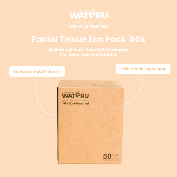 Wateru Facial Box Tissue F50s (50 packs)