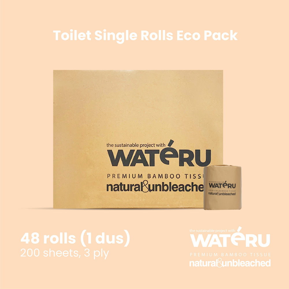 Wateru Toilet Single Rolls Eco Pack (48 rolls)