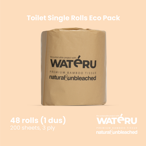 Wateru Toilet Single Rolls Eco Pack (48 rolls)