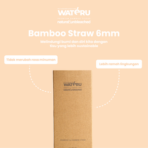 Wateru Bamboo Straw 6mm (40 packs)