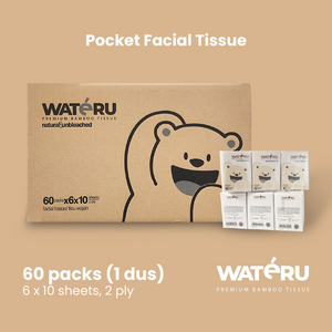 Wateru Pocket Facial Tissue (60 packs)
