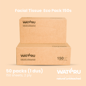 Wateru Facial Tissue Eco Pack 150s (50 packs)
