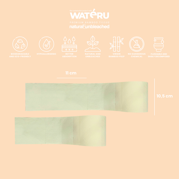 Wateru Toilet Single Rolls Eco Pack (48 rolls)