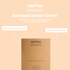Wateru Bamboo Straw 10mm (20 packs)