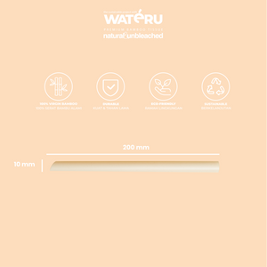 Wateru Bamboo Straw 10mm (20 packs)