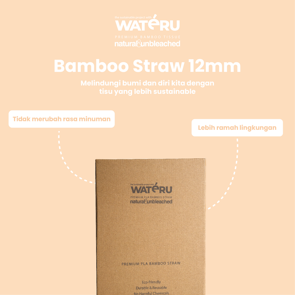 Wateru Bamboo Straw 12mm (20 packs)