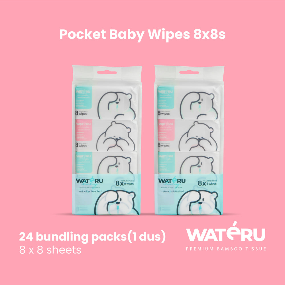 Wateru Pocket Baby Wipes (24 packs)
