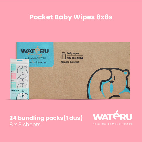 Wateru Pocket Baby Wipes (24 packs)