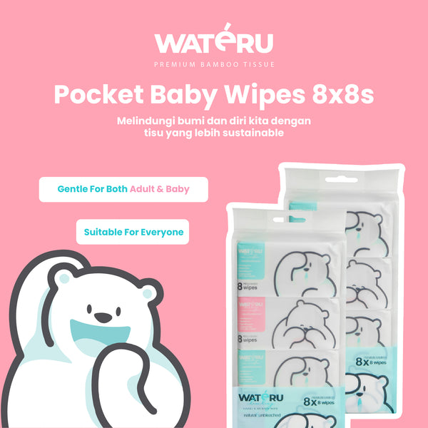 Wateru Pocket Baby Wipes (24 packs)