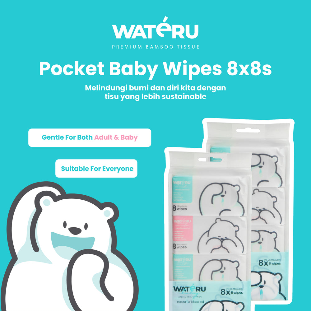 Wateru Pocket Baby Wipes (2 packs)