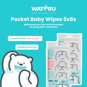 Wateru Pocket Baby Wipes (2 packs)