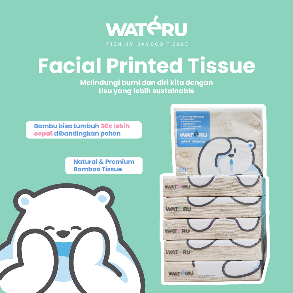 Wateru Printed Tissue 50s (6 packs)