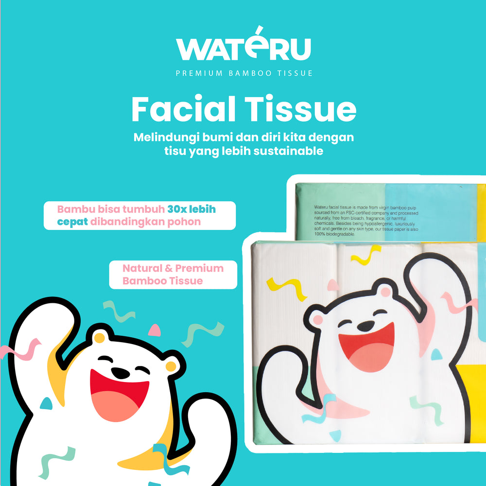 Wateru Facial Tissue 900s