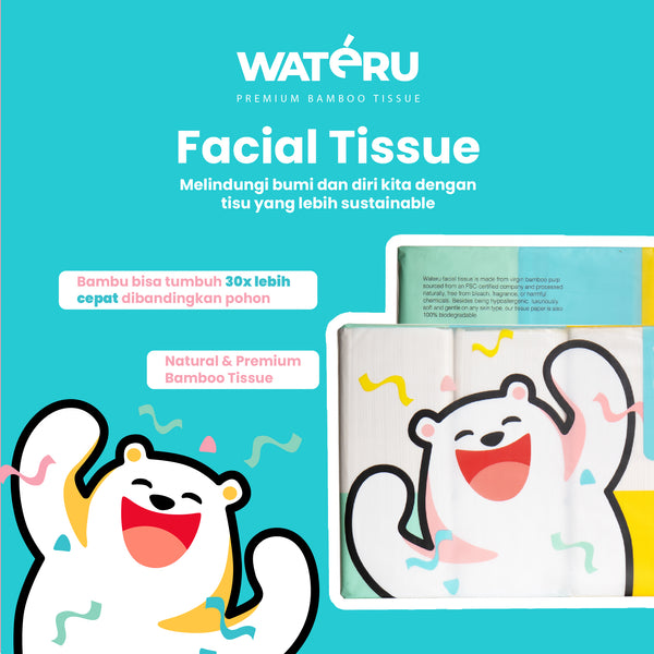 Wateru Facial Tissue 900s