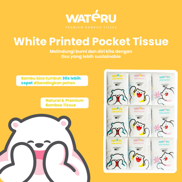 White Printed Pocket Tissue (60 packs)