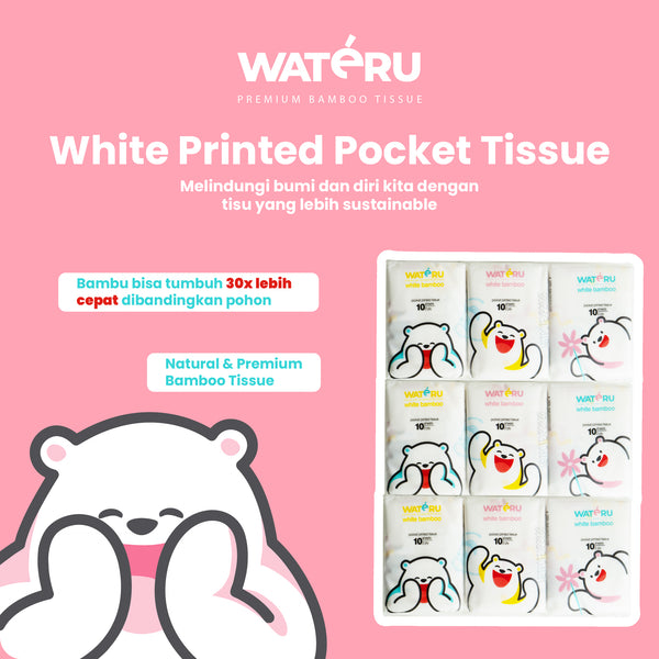 White Printed Pocket Tissue (3 packs)