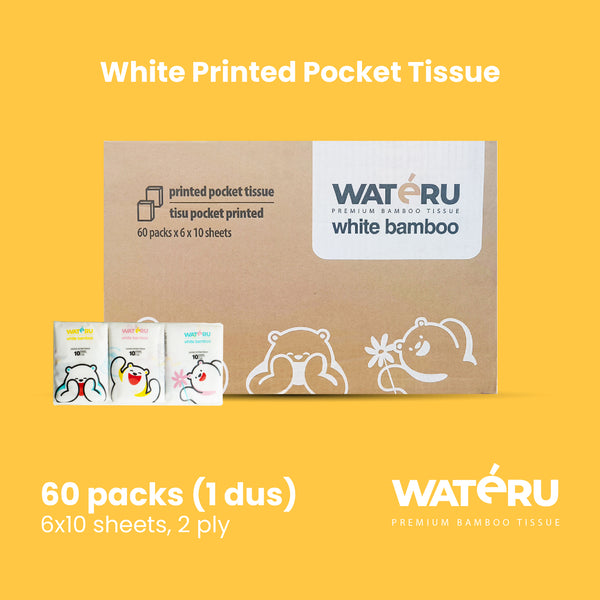 White Printed Pocket Tissue (60 packs)