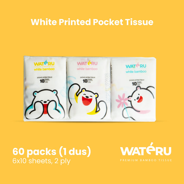 White Printed Pocket Tissue (60 packs)