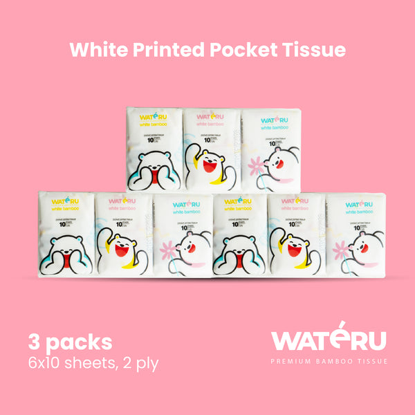 White Printed Pocket Tissue (3 packs)