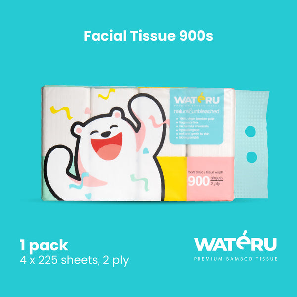 Wateru Facial Tissue 900s