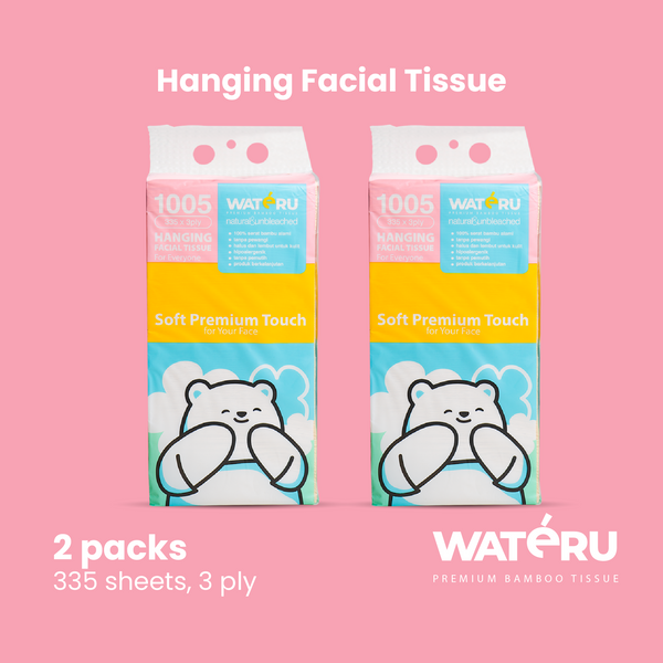 Wateru Hanging Facial Tissue (2 packs)