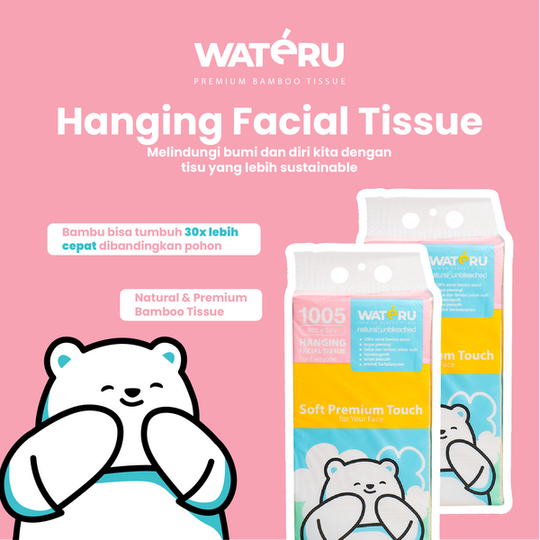 Wateru Hanging Facial Tissue (2 packs)