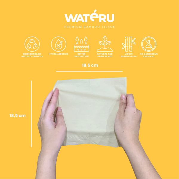 Wateru Facial Tissue 900s (2 packs)