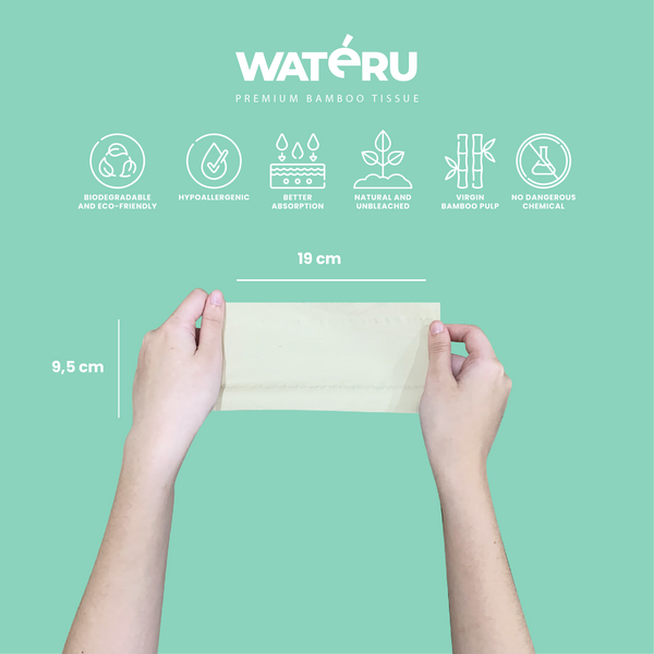 Wateru Pop Up Facial Tissue ( (2 bundling packs)