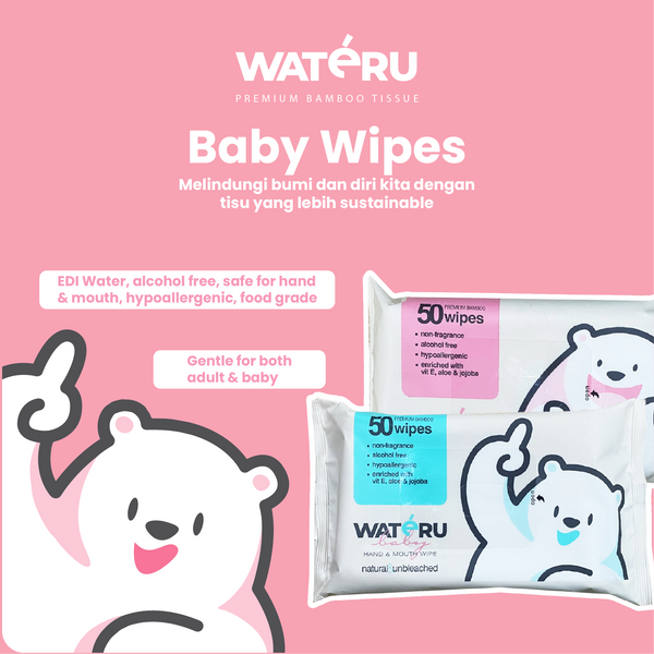Wateru Baby Wipes (2 packs)