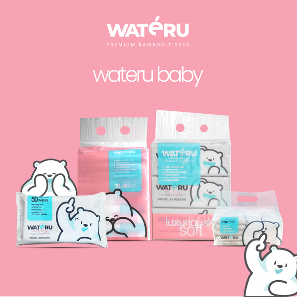 Wateru Baby Wipes (2 packs)