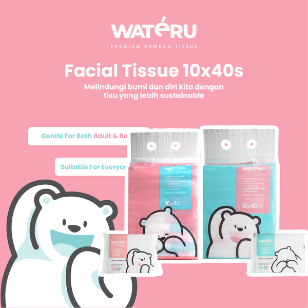 Facial Tissue 10 x 40s Luxuriously Soft (2 bundling packs)