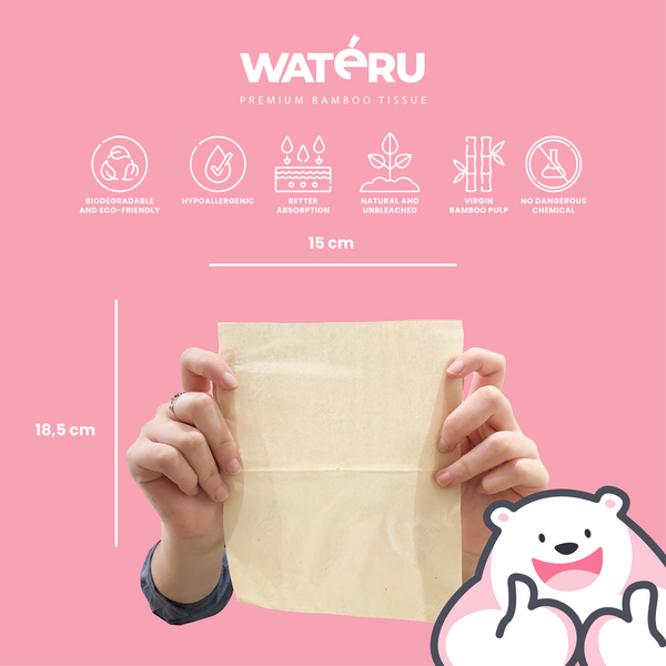 Wateru Facial Tissue Luxuriously Soft 150s (2 bundling packs)