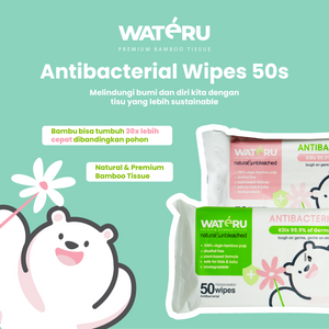 Tisu Basah Antibakteri Wateru 50 lembar (2 kemasan)