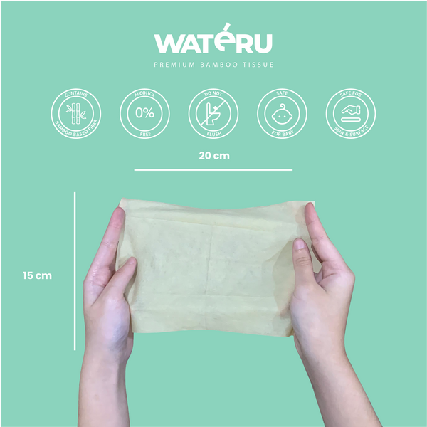 Tisu Basah Antibakteri Wateru 50 lembar (2 kemasan)