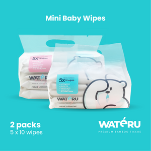 Wateru Mini Baby Wipes (2 packs)