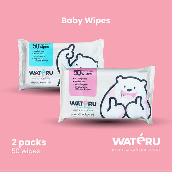 Wateru Baby Wipes (2 packs)