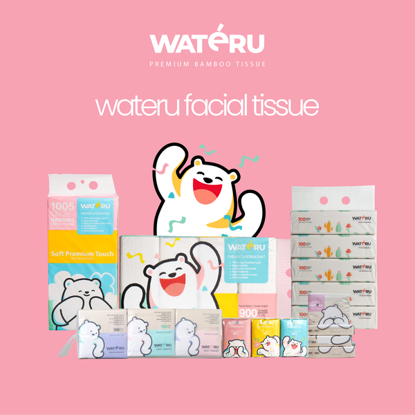 Wateru Pop Up Facial Tissue (10 bundling packs)