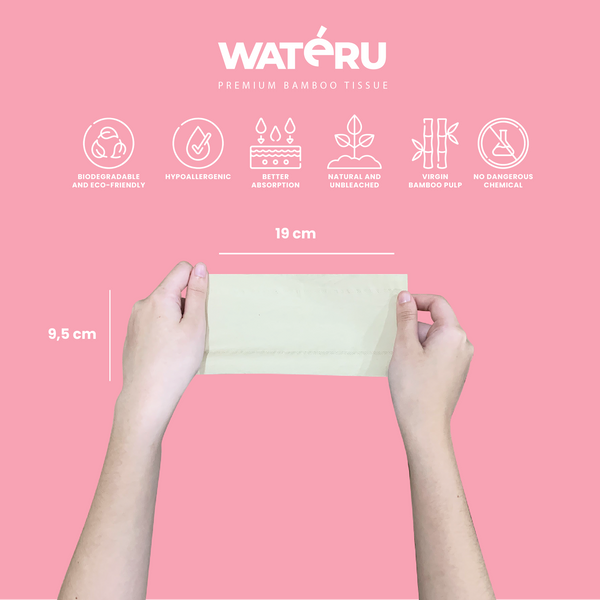 Wateru Pop Up Facial Tissue (10 bundling packs)