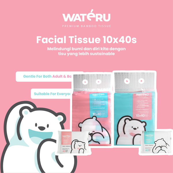 Facial Tissue 10 x 40s Luxuriously Soft (10 bundling packs)