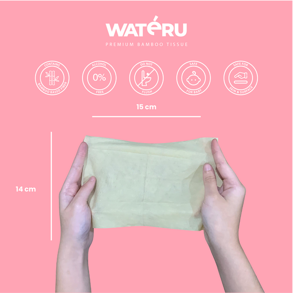 Wateru Antibacterial Wipes 50s (24 packs)