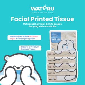 Wateru Facial Printed Tissue 50s (90 packs)