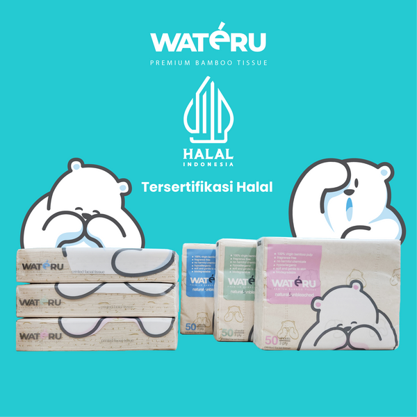 Wateru Facial Printed Tissue 50s (90 packs)