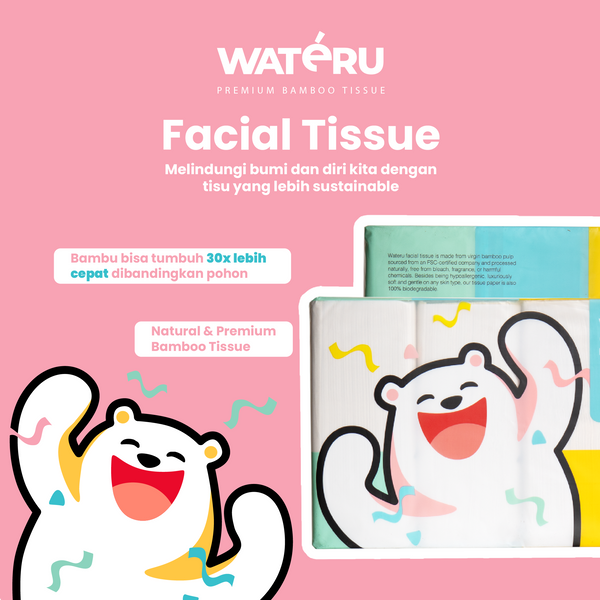 Wateru Facial Tissue 900s (8 packs)