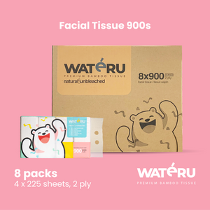 Wateru Facial Tissue 900s (8 packs)