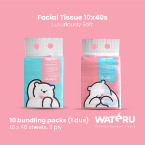 Facial Tissue 10 x 40s Luxuriously Soft (10 bundling packs)