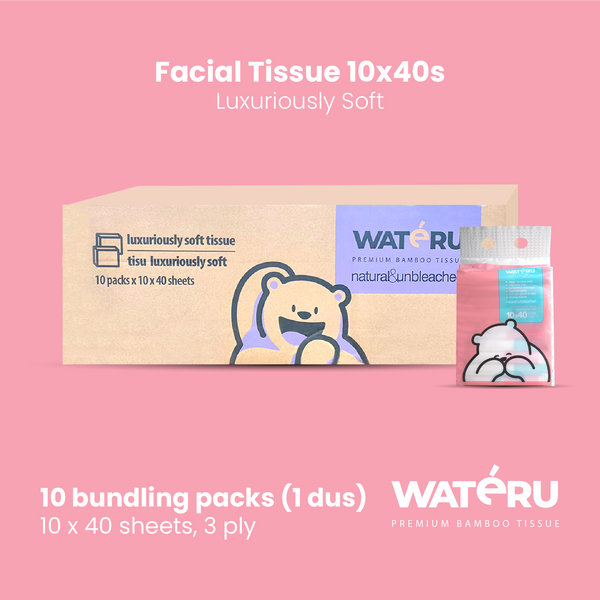 Facial Tissue 10 x 40s Luxuriously Soft (10 bundling packs)