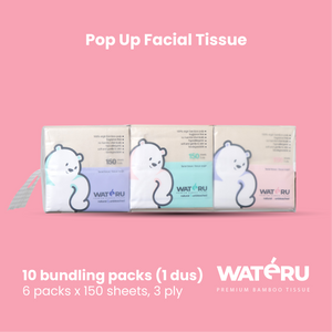 Wateru Pop Up Facial Tissue (10 bundling packs)