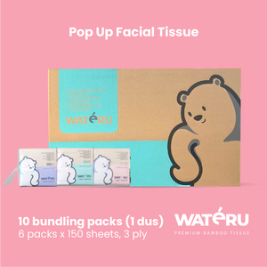 Wateru Pop Up Facial Tissue (10 bundling packs)