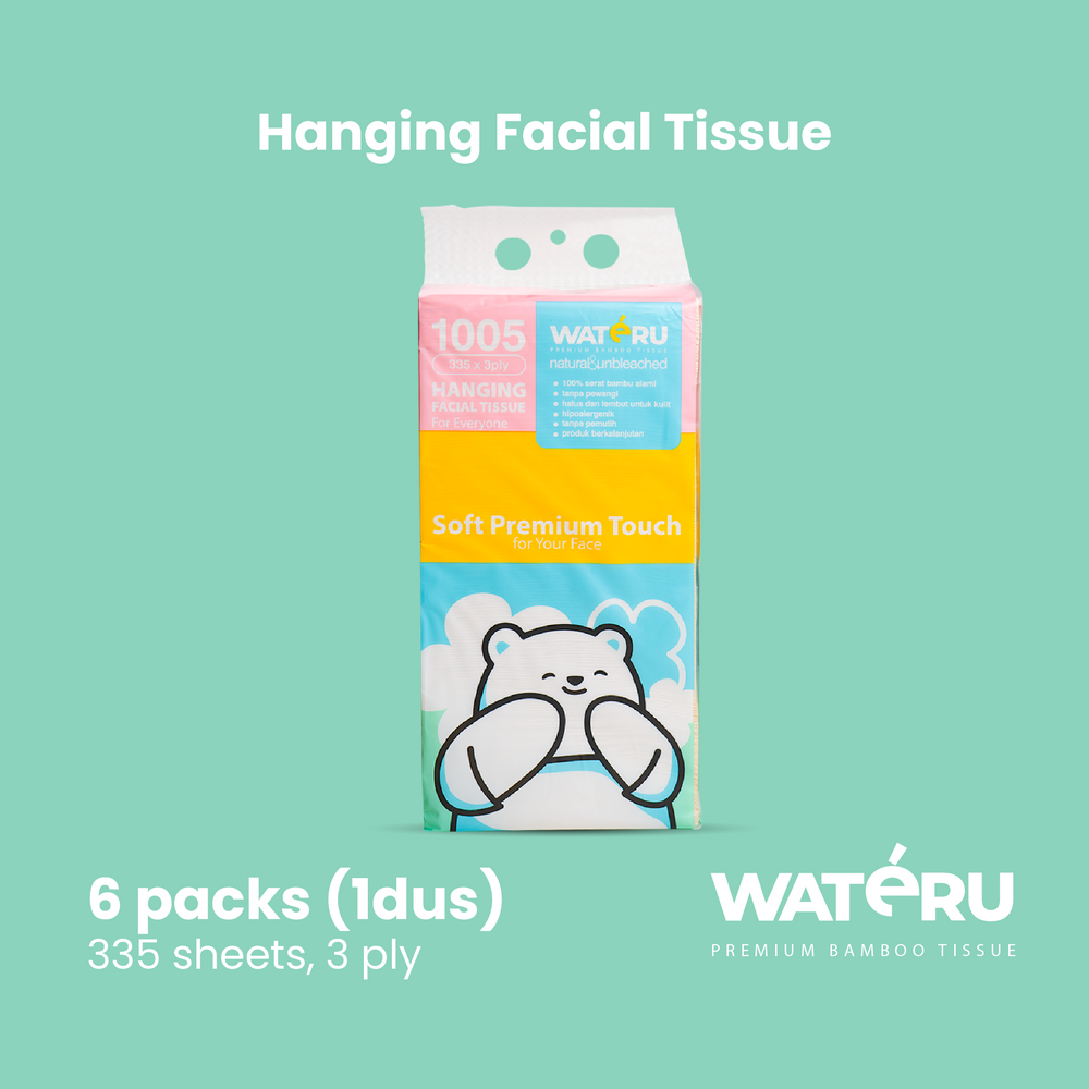 Wateru Hanging Facial Tissue (6 packs)