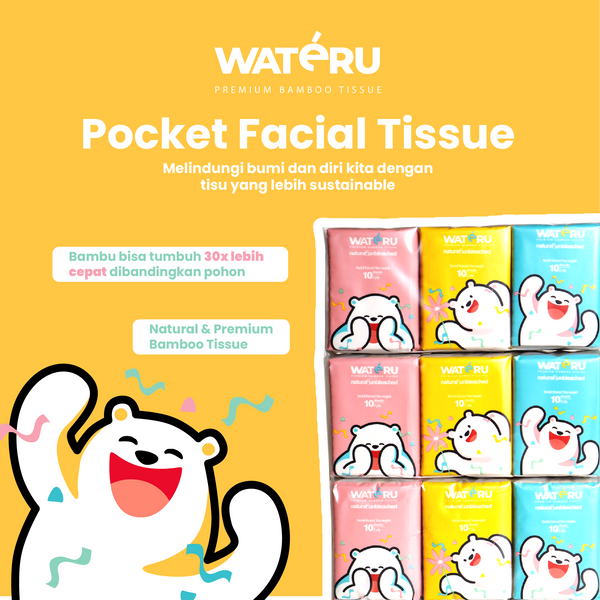 Wateru Pocket Facial Tissue (60 packs)